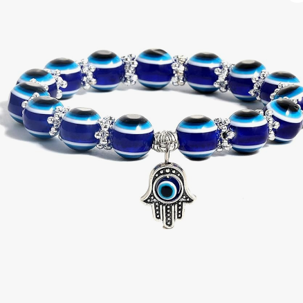 beaded evil eye bracelet