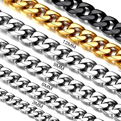 cuban link silver chain for men