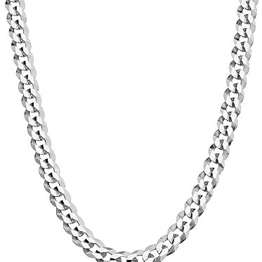 cuban link silver chain for men