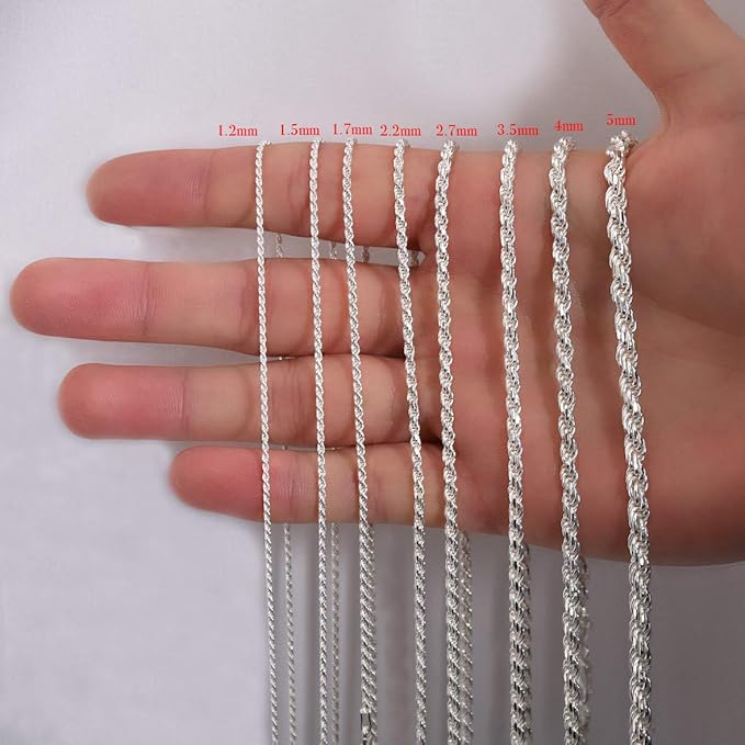 rope silver chain for men