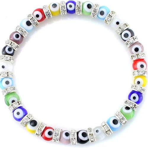 beaded evil eye bracelet