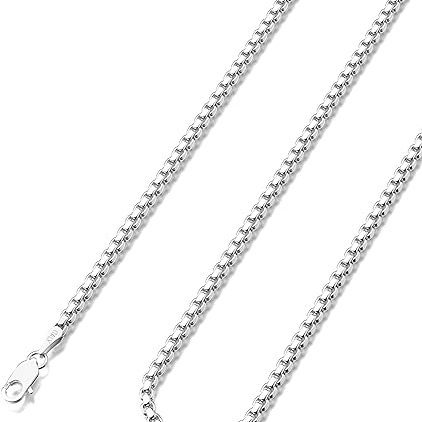 box silver chain for men