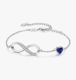 birthstone personalized heart bracelets