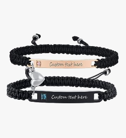 adjustable cord heart bracelets