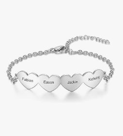 personalized heart bracelets