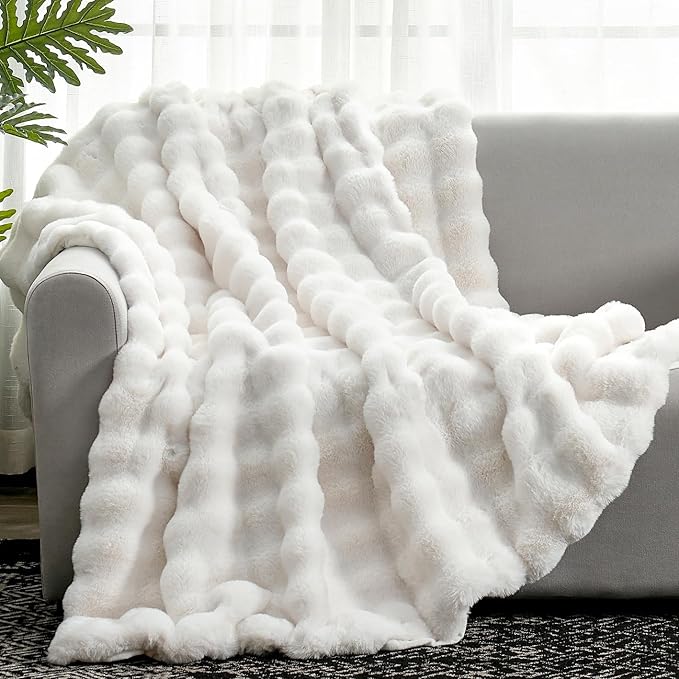 chanasya faux fur throw blanket