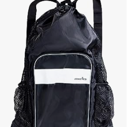 black mesh backpack